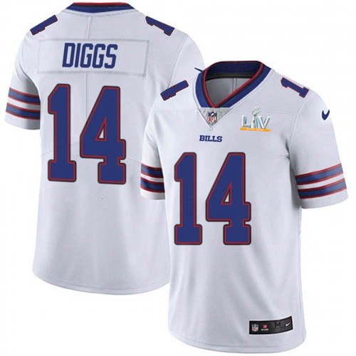 Men's Buffalo Bills #14 Stefon Diggs White NFL 2021 Super Bowl LV Stitched Jersey
